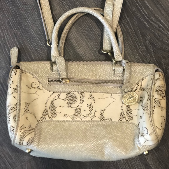 Brahmin unique perforated pattern genuine leather small handbag. - Picture 3 of 4